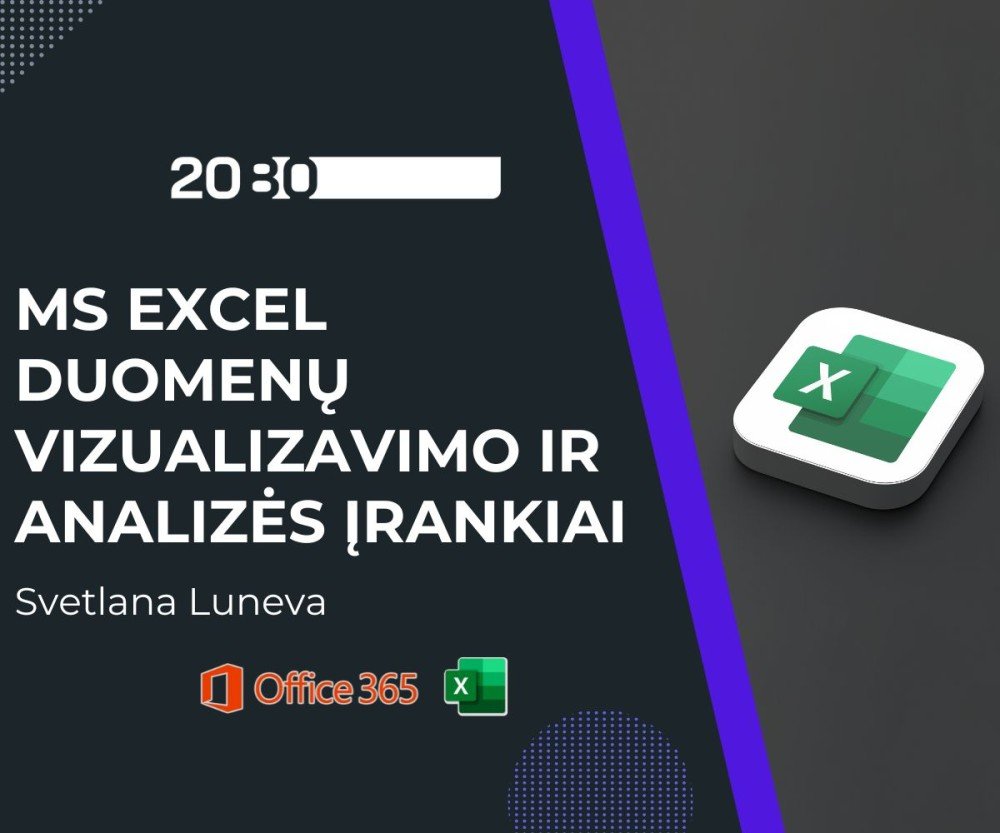 MS Excel duomenų vizualizavimo ir analizės įrankiai